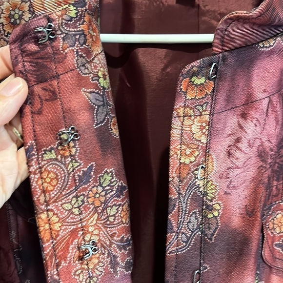 ANTHRACITE jacket with floral design. Size 14 - Picture 9 of 10